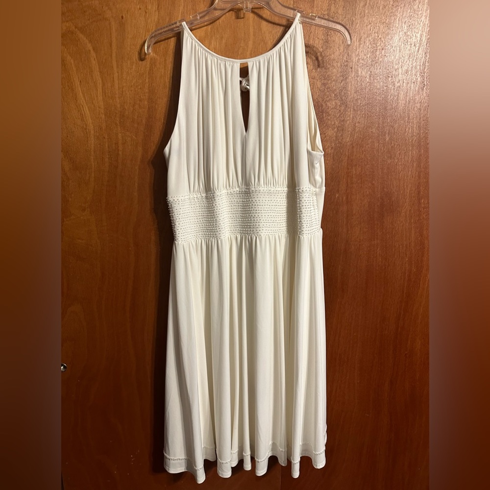 David’s Bridal formal dress gown cream size 16 wedding Marilyn Monroe costume LN